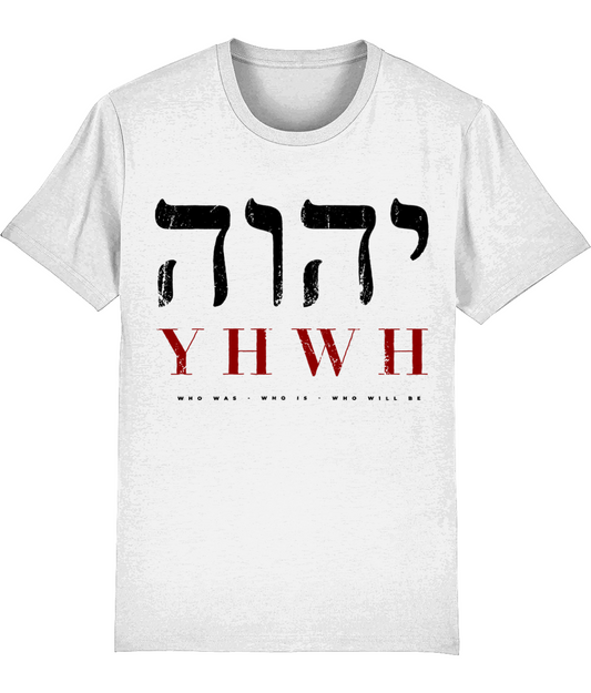 YHWH T-SHIRT - RED AND BLACK